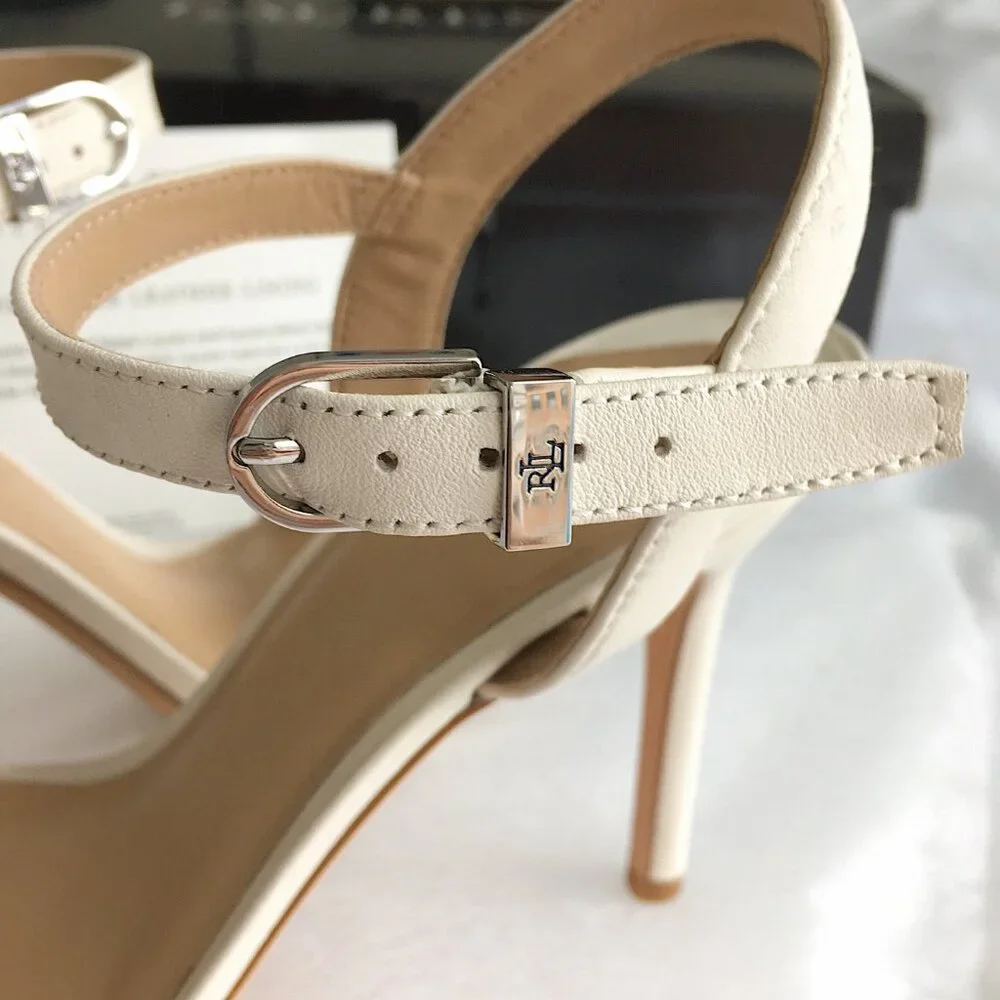LAUREN Ralph Lauren Gwen Soft Nappa Leather Sandal Heels